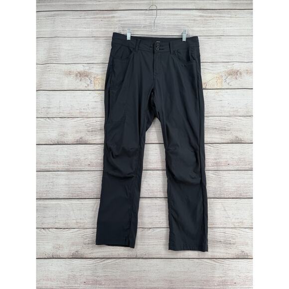 Prana Halle Straight Pant II Womens 10 Gray Hiking Outdoor Stretch - Picture 1 of 12
